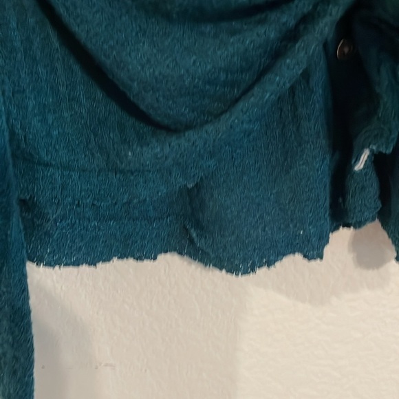 Mudd Women’s Long Sleeve Shirt XL Green Waffle Knit Cotton Causal Contemporary - Picture 4 of 11